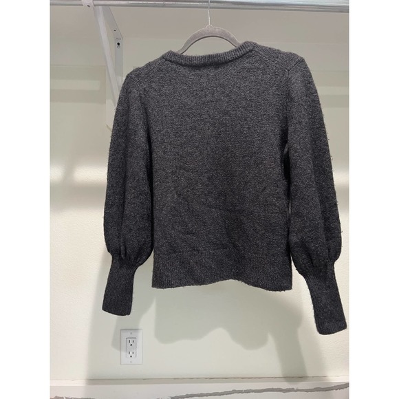 Madewell Wool‎ Bubble Sleeve Sweater Size XS Charcoal Grey - Picture 6 of 7